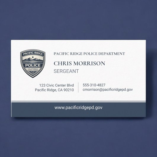 Police Sergeant Logo Business Card 名刺