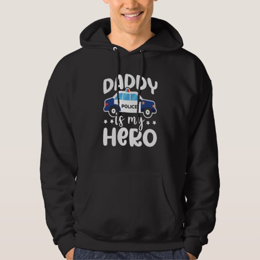 Police Supporter Daddy Is My Hero Police Officer パーカ (正面)