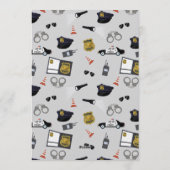 Police Themed Policeman Cop Badge Photo Birthday 招待状 (裏面)
