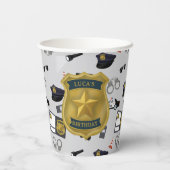 Police Themed Policeman Cop Birthday 紙コップ (裏面)