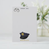Police Themed Policeman Cop Boy Kids サンキューカード (スタンド正面)