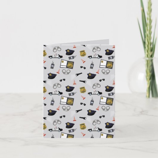 Police Themed Policeman Cop Pattern カード (正面)