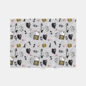Police Themed Policeman Cop Pattern フリースブランケット (正面(横))