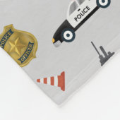 Police Themed Policeman Cop Pattern フリースブランケット (角)