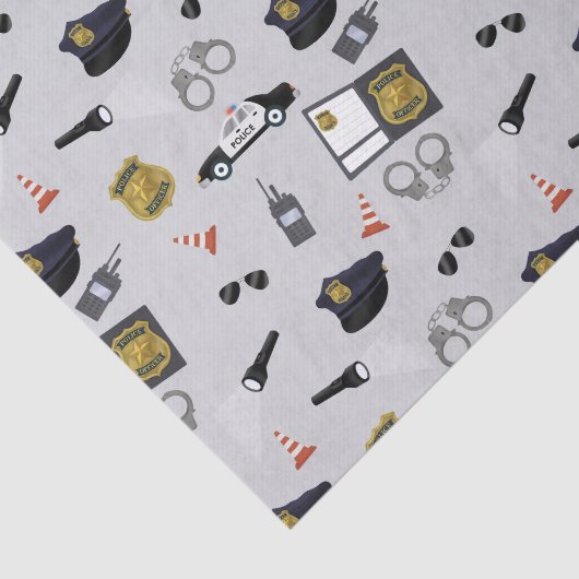 Police Themed Policeman Cop Pattern 薄葉紙 (詳細)