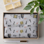 Police Themed Policeman Cop Pattern 薄葉紙 (ギフト)