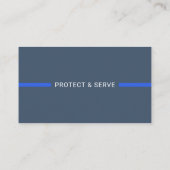 Police Thin Blue Line Logo Business Card 名刺 (裏面)