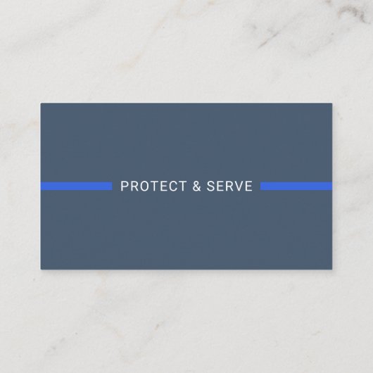 Police Thin Blue Line Logo Business Card 名刺 (裏面)