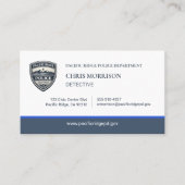 Police Thin Blue Line Logo Business Card 名刺 (正面)