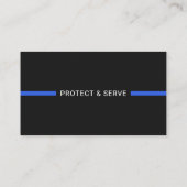 Police Thin Blue Line Logo Business Card 名刺 (裏面)