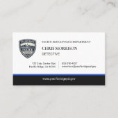 Police Thin Blue Line Logo Business Card 名刺 (正面)