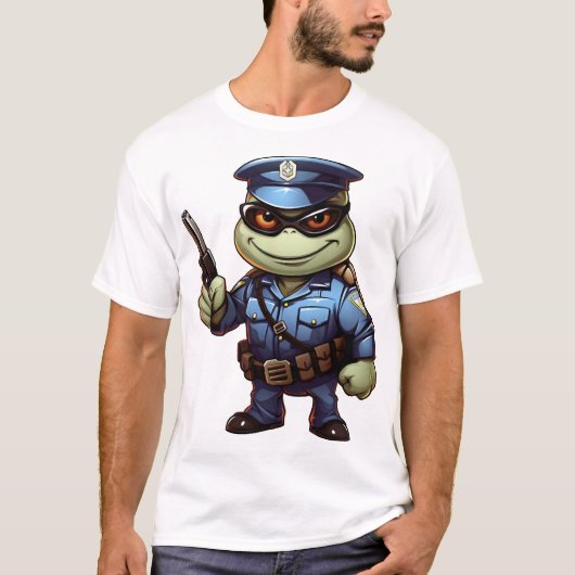 Police turtle tシャツ (正面)