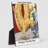 Police Vs Dout おもしろい Cartoon フォトプラーク (側面)