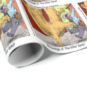 Police Vs Dout おもしろい Cartoon ラッピングペーパー (ロールコーナー)