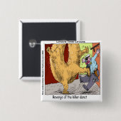 Police Vs Dout おもしろい Cartoon 缶バッジ (正面&裏面)