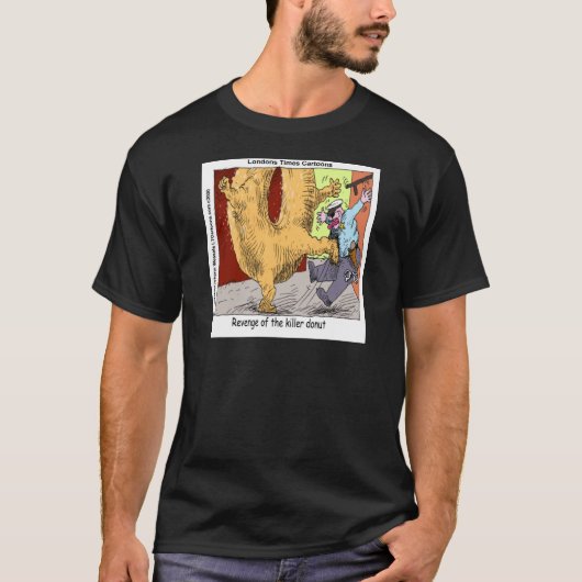 Police Vs Dout おもしろい Cartoon Tシャツ (正面)
