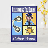 Police Week Greeting Card カード (黄色い花)