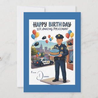 Policeman's Birthday カード
