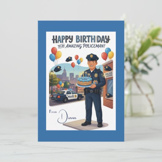 Policeman's Birthday カード (スタンド正面)