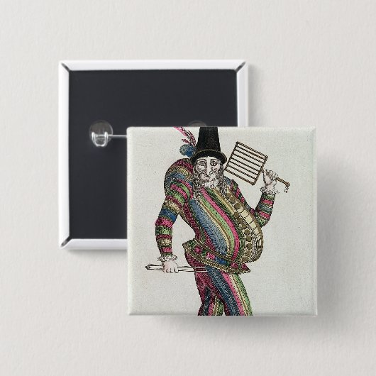 Polichinelle 缶バッジ (正面&裏面)