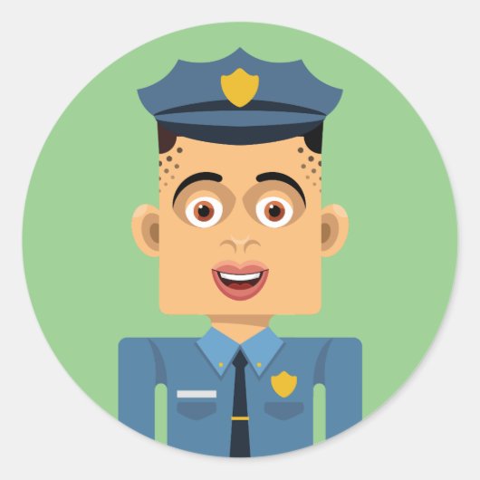 Policia ラウンドシール (正面)