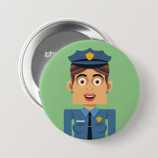 Policia 缶バッジ (正面&裏面)