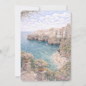 Polignano a Mare Italian Themed Bridal Shower 招待状 (裏面)