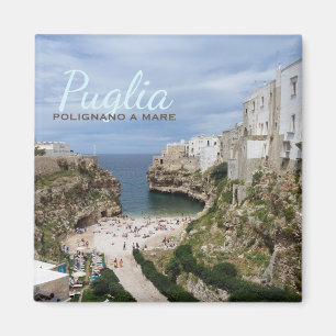 Polignano Pugliaの文字の磁石のロバ都市ビーチ マグネット