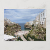 Polignano Pugliaの郵便はがきのロバ都市ビーチ ポストカード (正面)