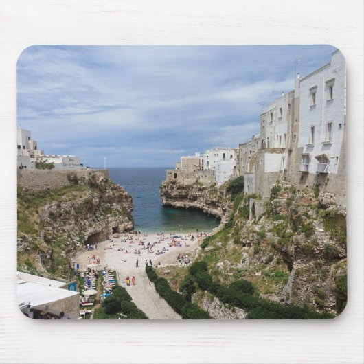 Polignano Pugliaのmousepadのロバ都市ビーチ マウスパッド (正面)