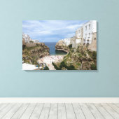 Polingnano a Mare cityビーチin Puglia canvas print キャンバスプリント (インサイチュ (ウッドフロア))