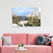 Polingnano a Mare cityビーチin Puglia canvas print キャンバスプリント (インサイチュ (リビング))