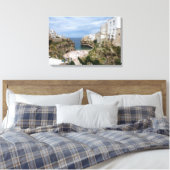 Polingnano a Mare cityビーチin Puglia canvas print キャンバスプリント (インサイチュ (寝室))
