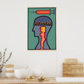 Polish 1970s anti drug poster Heroina ポスター (キッチン)
