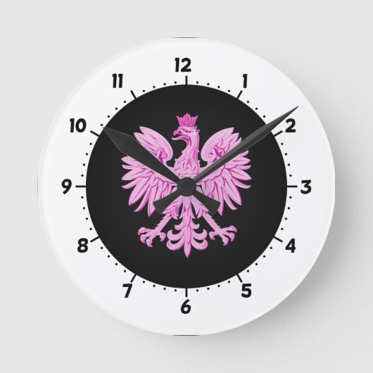 Polish eagle ラウンド壁時計 (正面)