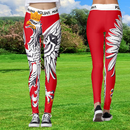 Polish Eagle Leggings, Poland sports, flag, Polska レギンス