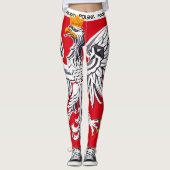 Polish Eagle Leggings, Poland sports, flag, Polska レギンス (正面)