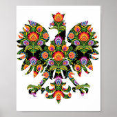 Polish Eagle Poland Wycinanki Emblem, Polish Folk ポスター (正面)