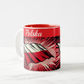 Polish flag coffee Mug ツートーンマグカップ (正面左)
