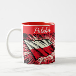 Polish flag coffee Mug ツートーンマグカップ