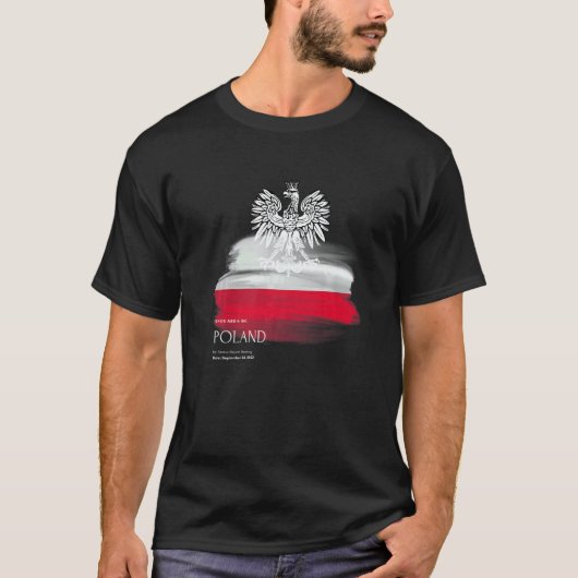 Polish flag patriotic Polska Souvenir Love Proud H Tシャツ (正面)