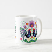 Polish Folk Art Wycinanki Mug コーヒーマグカップ (正面右)