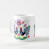 Polish Folk Art Wycinanki Mug コーヒーマグカップ (正面左)