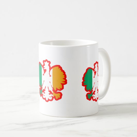 POLISH/IRISHの旗 コーヒーマグカップ (正面右)
