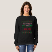 Polish  Nice Naughty List Polish Ugly Sweater スウェットシャツ (正面フル)