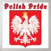 Polish Pride Eagle Print ポスター (正面)