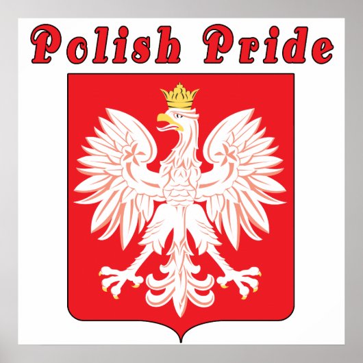Polish Pride Eagle Print ポスター (正面)
