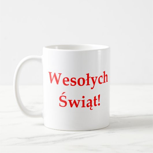 polish wesolych swiat コーヒーマグカップ (左)