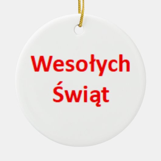 polish wesolych swiat セラミックオーナメント (正面)