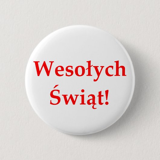 polish wesolych swiat 缶バッジ (正面)